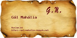 Gál Mahália névjegykártya